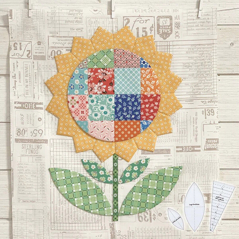 Sunflower Quilting Template Set DIY Acrylic Cutting Sewing Patchwork Art Cr