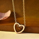 Accessories Choker Charm Necklace LOVE Heart Pendant Stainless Steel Chain