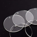 20 DIY Acryl Klar Kreis Discs Keychain Rohlinge Runde DIY Schmuck Anhänger