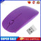 2.4GHz 1,000DPI Ultra-thin 3-Button Wireless Photoelectric Mouse (Purple)