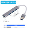 5Gbps USB HUB Extender 4 Port Multi USB 3.0 USB 2.0 Splitter Adapter (Grey)