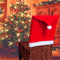 6pcs Xmas Santa Hat Chair Back Cover Home Party Dinner Art Decorative Case