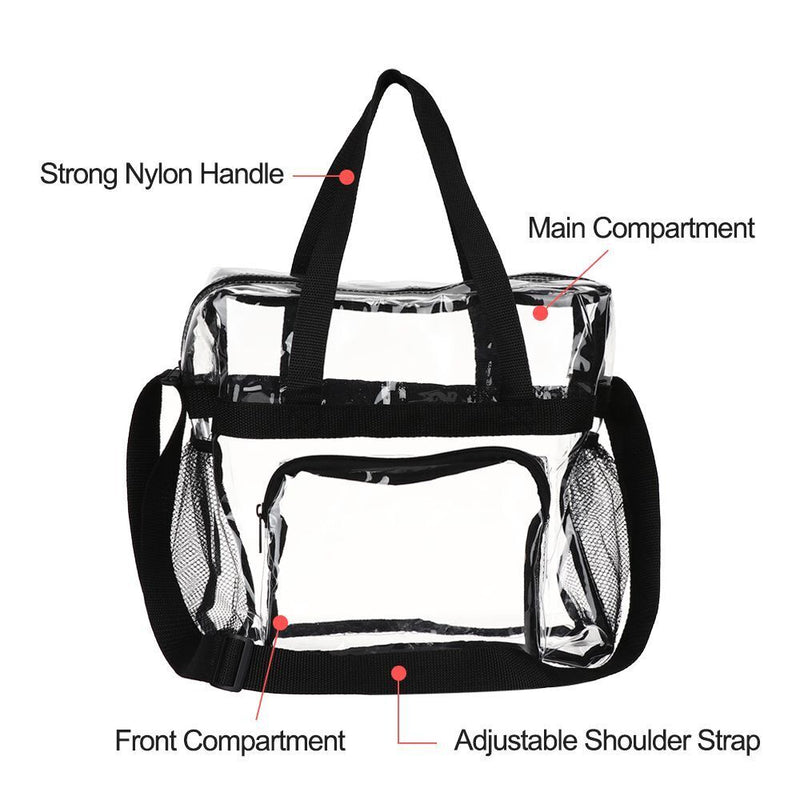 Waterproof Transparent Tote Bag Stadium Approved Clear Bag Adjustable Strap