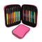 16pcs/set Soft Handle Colorful Aluminium Crochet Hooks Knitting Needles Kit
