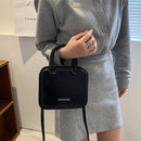 Women Mini Square Bag Top-handle Handbags PU Leather Shoulder Messenger Totes