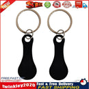 2pcs Metal Keychain Shopping Cart Tokens Accessories Key Ring Hook (B) Newly