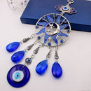 Crystal Dream Catchers Pendant Blue Devil Eyes Hanging Windchime Window Ornament