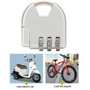 Mini 3-Digit Code Luggage Password Padlock Drawer Anti-Theft Lock (White) Newly