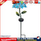 LED Solar Light Hydrangea Flower Lawn Stakes Lamp Outdoor Art Decor (Blue) Newly