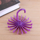 18 Hooks Necktie Scarf Belt Hanger Organizer Clothing Holder Rack(Purple) Newly