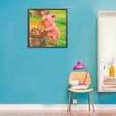 Diamond Painting 5D DIY piglet eating Full Round Drill Rhinestone Picture