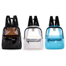 2pcs Transparent Jelly Girl Boys Backpacks  Teenage Schoolbag(Black)