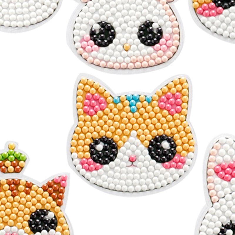 Diamond Painting Cartoon Stickers Kids DIY Round Drill Mosaic Decals (03)