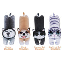 2pcsCartoon Animal Car Seat Belt Cover Plush Shoulder Pad (Cat w/ Big Eyes)