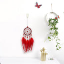 akaddy Red Feathers Beads Handmade Dreamcatcher Craft Dream Catcher Net Hom