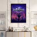 Halloween Cross and Hands Oil Paint By Number Kit Rimless Drawing Picture