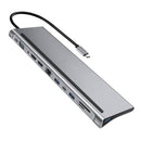 USB 3.0 Rj45 Ethernet 4K Dual HDMI USB Type-C Hub Docking Station For Laptop PC