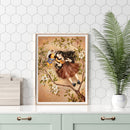 #A Curly Hair Girl 5D DIY Diamond Painting Kits Full Round Drill Wall Decor Craf