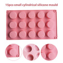 15 Cell Silicone Cake Mold Chocolate Baking Cupcake Decoration Tool (Pink)