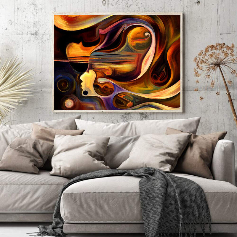 Oil Paint By Numbers Picture DIY Drawing Modern Abstract Painting Kit Art Newly