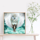 Diamond Painting Kits Full Round Angel and Wolf DIY Wall Arts Home Decor