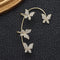 Women Men Jewelry Ear Wrap Rhinestones Ear Cuff Tragus Earrings Non Piercing