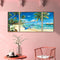3pcs Summer Beach Oil Paint By Numbers Kits DIY Handpainted Home Decoration Gift