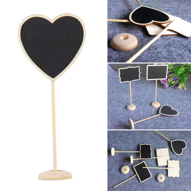 12pcs Mini Retangle Chalkboard Blackboard Stand Wedding Lolly Party A