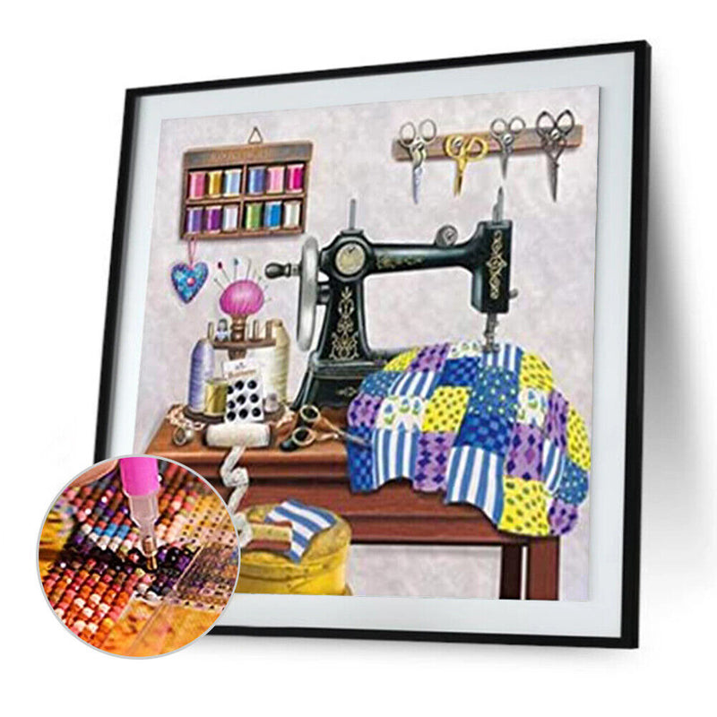 5D DIY Full Drill Diamond Painting Sewing Machine Cross Stitch Embroidery Newly