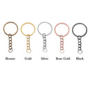 Accessories Keychain Split Ring with Short Chain Key Rings Polished Keyring