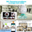 Wireless Wi-Fi Home IR Smart IP E27 1080P Light Bulb Camera 360°