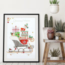 5D DIY Special Shaped Diamond Painting Sled Cross Stitch Mosaic Craft Kit D