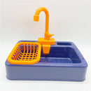 Small Bird Birdcage Bathtub Faucet Auto Parrot Shower Toys (Sapphire Blue) Newly
