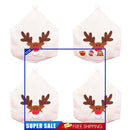 Christmas Chair Covers - Xmas Restaurant Holiday Festival Party Decor 4 Pieces