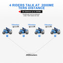 EJEAS Helmet Intercom Headsets Bluetooth-compatible 3.0 Interphone for 4 Riders