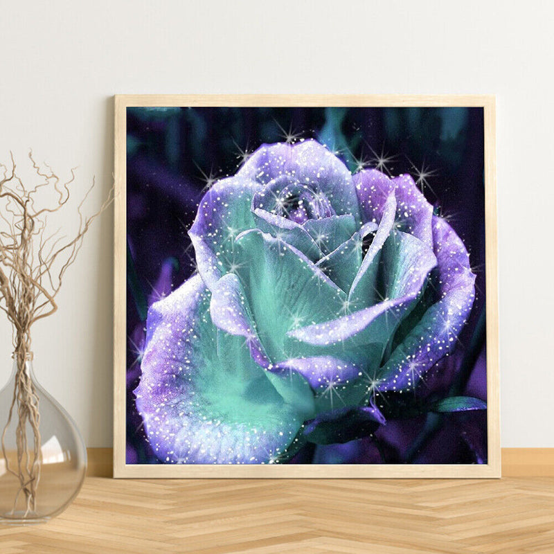 5D DIY Diamond Painting Full Square Drill Shinning Rose Wall Decor Rhinestone
