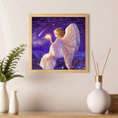 Full Cross Stitch Art Picture 11CT Stamped Angel Girl Embroidery Wall Ornament