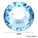 30g 6mm Crystal Rhinestone Acrylic Flat Back for DIY Clothing (Light Blue)