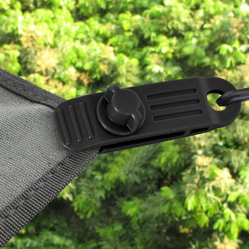 Tent Windproof Plastic Fixing Clip Clamp Canopy Awning Tarp Buckle (Black)