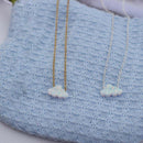 Fashion Trdeny Jewelry White Cloud Shape Stainless Steel Chain Pendant Necklace
