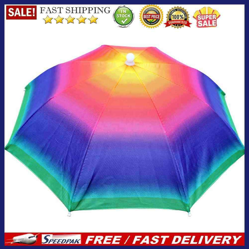 5pcs Waterproof Foldable Outdoor Sun Shade Fishing Umbrella Hat (Multi)