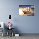 5D DIY Full Drill Diamond Painting Sun Ship Cross Stitch Embroidery Mosaic