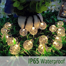 7m 30LED Crystal Balls Solar Light Waterproof Outdoor Lamps (Warm White) Newly