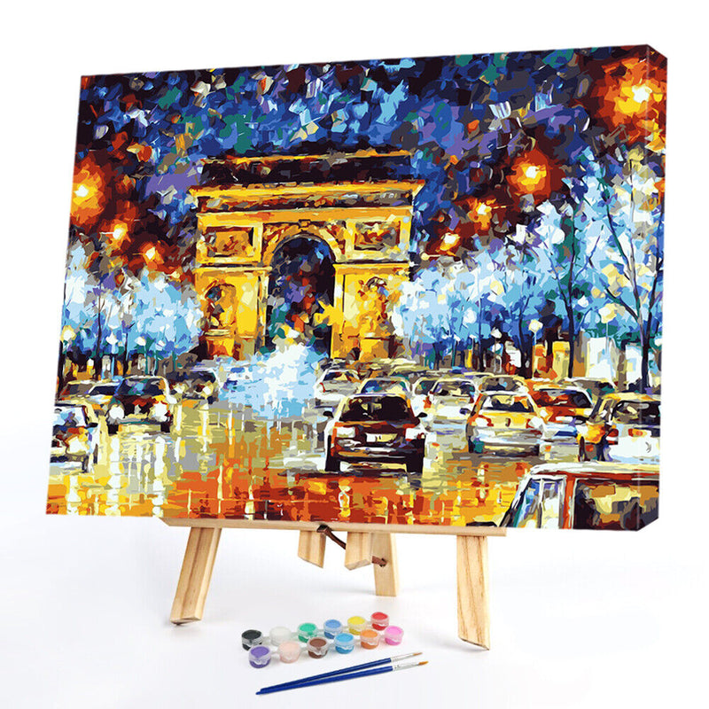Painting By Numbers DIY Kit Triumphal Arch Canvas Oil Wall Art Picture Ornaments