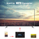 1080P SCART to HDMI Audio Video Converter + USB A to DC Cable for HD TV STB DVD