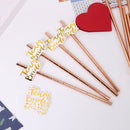 10pcs Paper Straws Wedding Team Bride Drinking Straws Birthday Party Decora