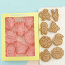 6 Christmas Cookie Biscuit Mould Santa Snowflake Reindeer Gingerbread a a F7B9