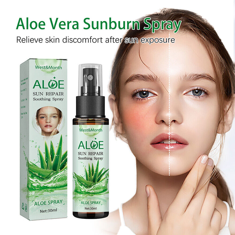 Aloe Vera Essence Spray Reduce Inflammation Redness Skin Sunburn Face Care