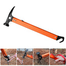 Outdoor Camping Tent Peg Hammer Steel Hiking Stakes Nail Puller (Orange) Newly