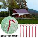 6pcs Tent Nails 18cm Aluminium Stake Pegs Camping Fixed Ground Nail (Red) Newly